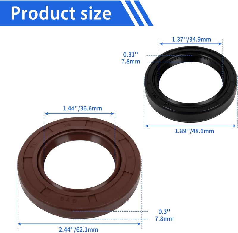 Keycci Store 92049-7028 (Lower) & 92049-7010(Upper) Engine Oil Seal Kit Compatible with Kawasaki FH531V FH541V FR, FS, FX Series, Bottom Crank Lower Oil Seal for 4 Stroke Engine - Image 2